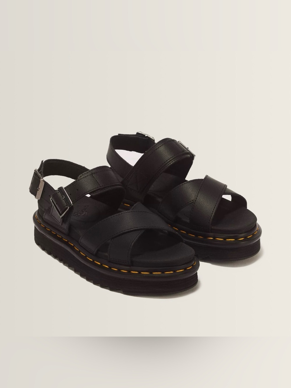 Dr. Martens VOSS II ATHENA LEATHER STRAP platform SANDALS 8 women’s black